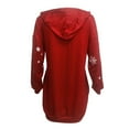 thumbnail image 4 of Merry Christmas Reindeer Hoodie Dress for Women 2025 Long Hooded Sweatshirt with Pockets Pullover Tops, 4 of 6
