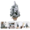 thumbnail image 1 of SEWACC 1Set Small Tabletop Xmas Tree Multi 11.8X7.9X7.9in Wood Flocked Material Home Decoration Festive Atmosphere, 1 of 8