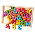 thumbnail image 4 of Rompecabezas de tablero de madera, aprendizaje temprano preescolar, juguetes Montessori, habilidades básicas para Letra mayúscula perfke Rompecabezas de madera, 4 of 9