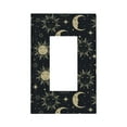 thumbnail image 1 of DouZhe 1-Gang Decorator/Rocker Wallplate, Cartoon Sun Star Moon Blue Decorative Wall Plates, 1 of 7