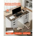thumbnail image 6 of VEVOR Executive Desk, Farmhouse Office Table with Charging Station, Heavy Duty Particle Board Executive Table with Storage Drawers, 200 LBS Load Capacity, Easy Assembly, for Work Study Writing, 6 of 9