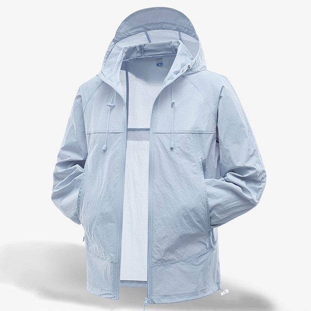 pstuiky camisa de manga larga para hombre, Blusa informal de color liso con capucha y manga larga raglán para hombre, resistente al sol, con cordón ajustable Tops casuales para hombres m