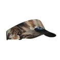 thumbnail image 2 of Yiaed Vintage Blue Floral Wolf Print Sport Sun Visor Hats Adjustable Empty Top Baseball Cap Cotton Ball Caps for Women and Men, 2 of 5