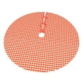 thumbnail image 3 of Kll 48" Christmas Tree Skirt Orange Gingham Xmas Tree Skirts Mat For New Year Xmas Holiday Party Indoor Outdoor Home Decoration, 3 of 9