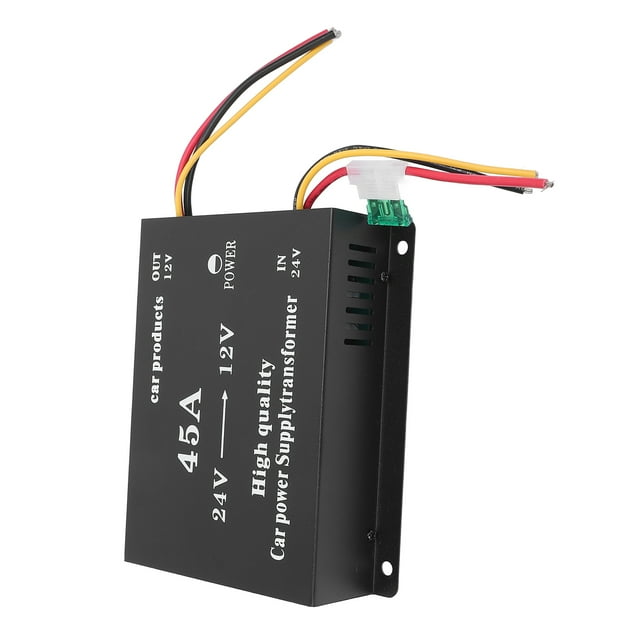 24V to 12V DC Voltage Converter 600W with Overload Guard and Dual Fans for Long Distance Driver Converter DC Regulator Cars RVs SUVs Buses, Stable Power Supply Inverter