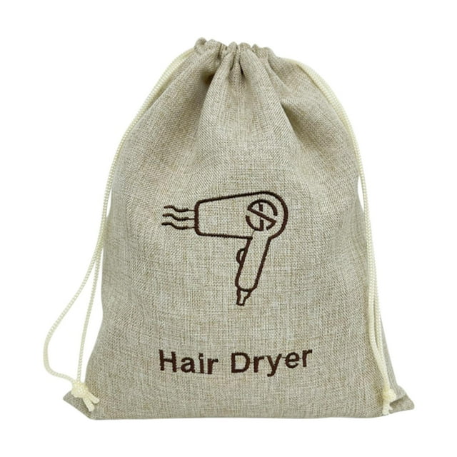 Storage and Organization Items for Home Specials!Kyusrd Environmental Jute Like Dustproofing Drawstring Bag for Hair Dryer Portable Long-lasting and Multi-Functional Storage