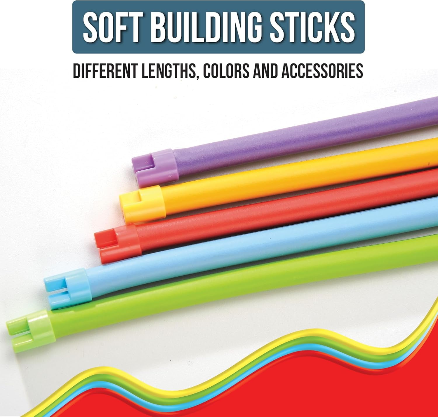 Spaghetteez Bucket of Noodles- Ultimate Flexible Connectible 200-piece STEM Building Set for Kids - Stretchy, Bendable Construction Toy for Creative Play- Ideal for Age 4+