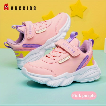 

ABCKIDS Girls Running Shoes 2023 New Lightweight Hook And Loop Fastener Comfy Soft Outdoor Walking Shoes For Toddler Children Kids Sneakers Spring And Summer