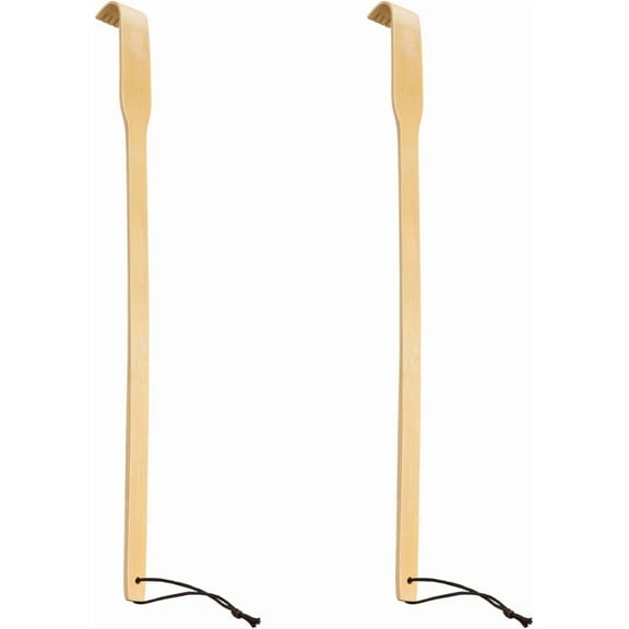 2 Pieces Natural Bamboo Wooden Back Scratcher, 16.5" Strong Sturdy Traditional Body Relaxation Massager for Itching Relief, Best Gift for Parents, Friends, Yourself and More