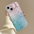 thumbnail image 4 of Blue and Pink Gradient Feather Pattern TPU Case Compatible with iPhone Case (iPhone 13 Pro Max), 4 of 6