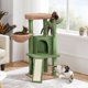 thumbnail image 2 of Wangone 42in Cat Tree Tower for Indoor Cats with Scratching Post & Condo, Multi-Level Cactus Cat Tower with Plush Perch, Basket & Toy Ball for Play & Rest-Green/Brown, 2 of 9