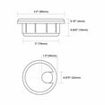 thumbnail image 3 of Rok Hardware 5 Pack Round Grommet, 3" (76mm) Diameter, ABS Plastic in Gray Finish, 3 of 9