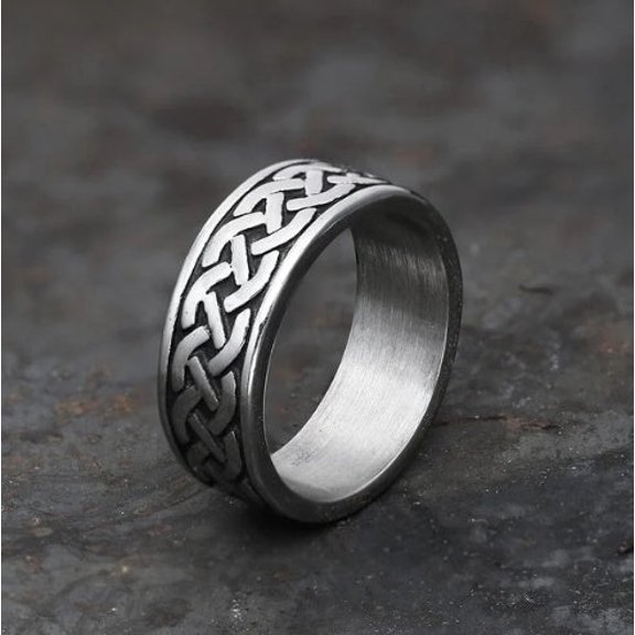 Unisex Titanium Steel Skull Ring for Men and Women Viking Legends Design Biker Ring Statement Ring Fashion Jewelry Gift for Him or Her Size 7 to 15