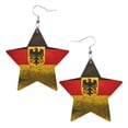 thumbnail image 6 of Leather Earrings German Eagle Flag Decorative Star Faux Leather Earring Lightweight Dangle Drop Earrings For Women, 6 of 6