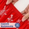 thumbnail image 3 of Round Spandex Christmas Tablecloth, Elastic Fitted Waterproof Tablecloths for 45"-56" Tables, Stretch Washable Picnic Table Cover for Christmas Dinner, Dot Snowflake, 3 of 4