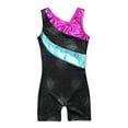thumbnail image 3 of DPOIS Kids Girls One Piece Shiny Ballet Leotards Gymnastics Unitard Black 4-5, 3 of 7