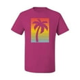 thumbnail image 2 of Tropical Palm Tree Silhouette | Mens Pop Culture Graphic T-Shirt, Fuschia, 2XL, 2 of 4