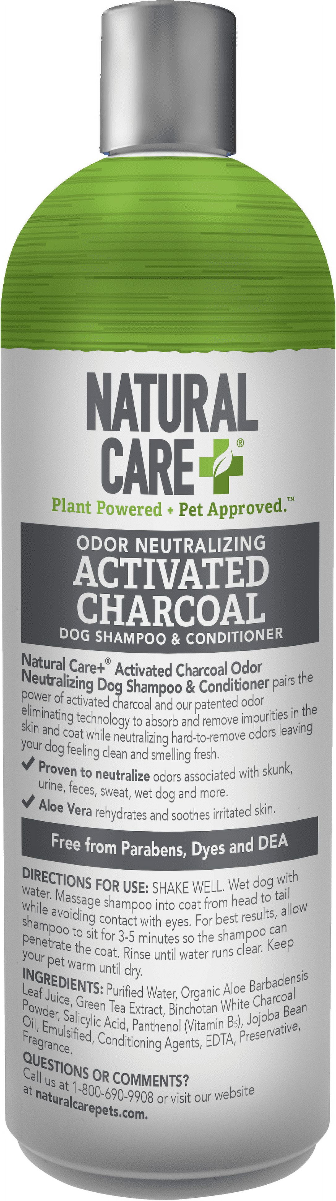 Natural Care Charcoal Shampoo for Dogs - Light Herbal Scent- 20oz.