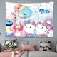 thumbnail image 3 of Kawaii Sanrio Hello Kitty, Cinnamoroll, My Melody, Kuromi, Fondo de tela para dormitorio, tapiz de cabecera, bonito para decorar la pared, 3 of 4