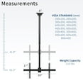 thumbnail image 3 of VIVO Extending Ceiling TV Mount for 37 to 90 inch Screens, 5ft Pole, 3 of 8
