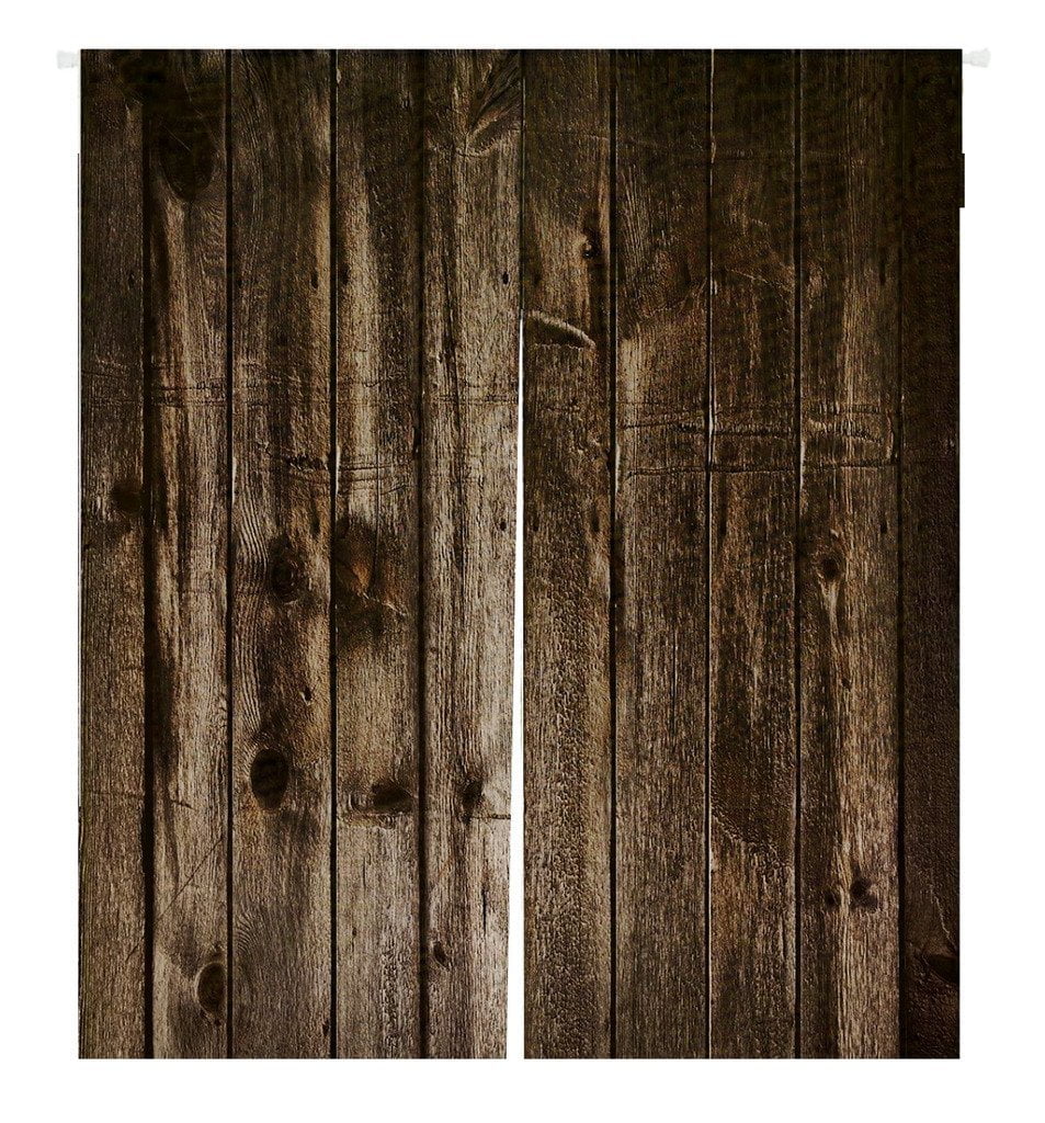 GCKG Rustic Old Barn Wood Doorway Curtain Japanese Noren Curtains Door Curtain Entrance Curtain Size 105x120 CM
