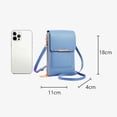 thumbnail image 3 of Bolso De Hombro Bolso de hombro de cuero de PU de almohada de mujer suave para el ocio diario (azul), 3 of 6