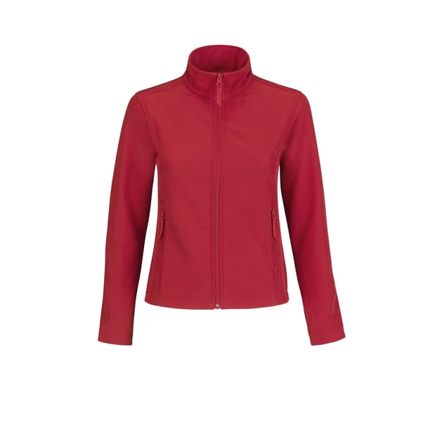 B&C - Chaqueta Softshell repelente al agua para mujer (Rojo/gris)
