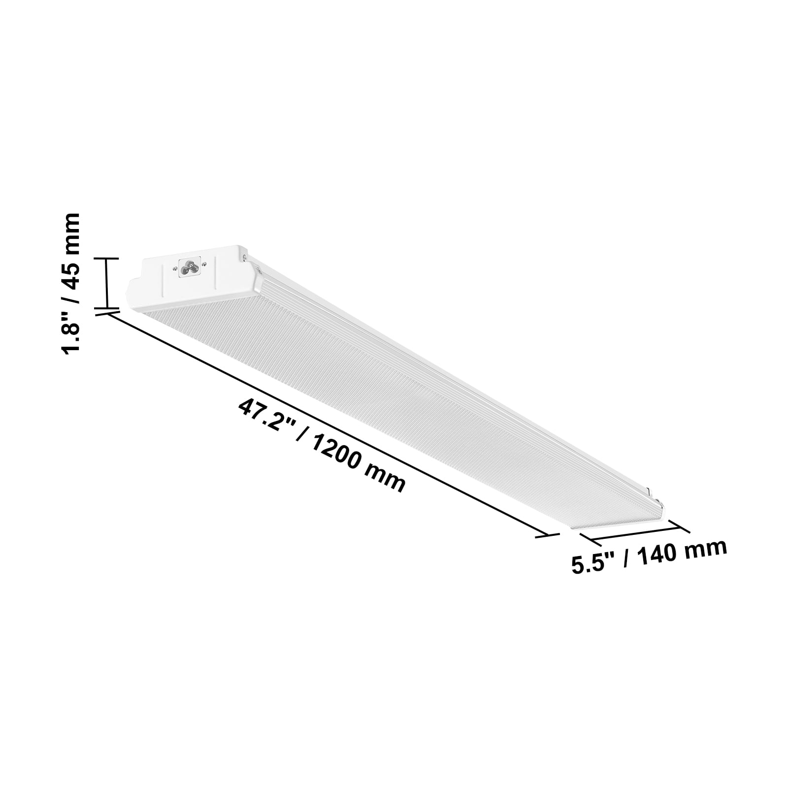 SKYSHALO 4FT LED Wraparound Light 50W 5500LM Flush Mount LED Shop Light FCC