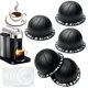 thumbnail image 1 of C&aacute;psulas Vertuo reutilizables recargables para caf&eacute; Vertuo Recambio para VertuoLine Compatible con Nespresso Vertuo 150/230 ml con 5 tapas de aluminio (5 piezas negra Zokrintz NA, 1 of 6