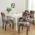 thumbnail image 2 of Chair Covers for Dining Room Set of 4, Stretch Dining Chair Cover 4 Pieces, Washable Kitchen Parsons Chair Slipcovers 4 Pack, Removable Seat Protector for Home and Party, 2 of 6