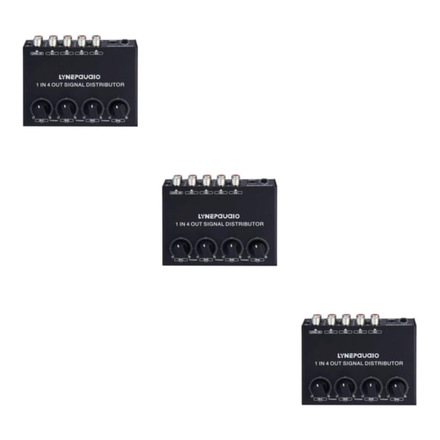 Langgg Signal for Amplifier Allocator 1 In 4 Front Out Distributor Premium Stereo Type1 3Set