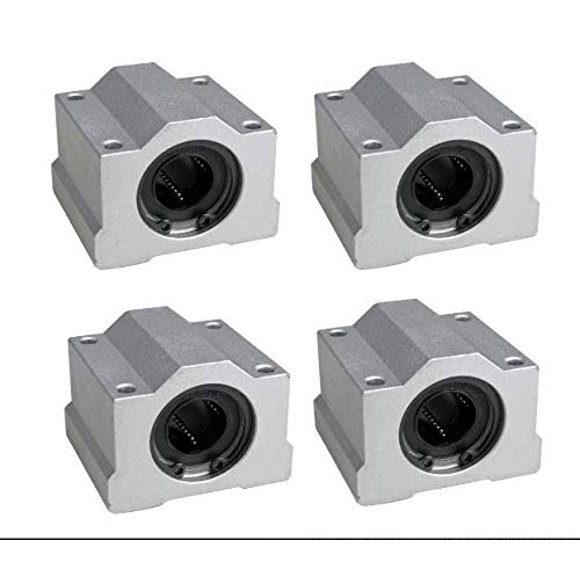 Paquete de 4 bujes deslizantes deslizantes de rodamiento de bolas lineales para CNC de repuesto (SC16UU)