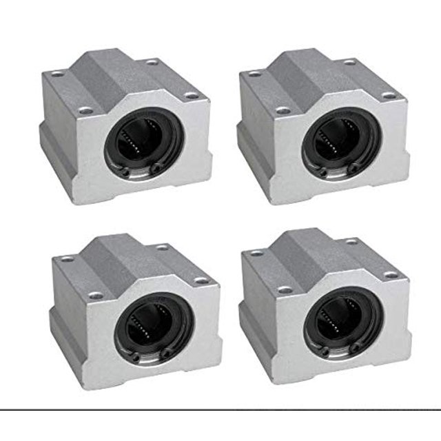 Paquete de 4 bujes deslizantes deslizantes de rodamiento de bolas lineales para CNC de repuesto (SC16UU)