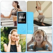 MP3 Player, Music Player with 16GB Micro SD Card, Build-in FM Radio/Video Play/Voice Recorder/E-Book Reader, Supports up to 128GB, Sky blue