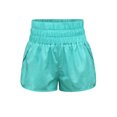 thumbnail image 1 of Minnieouse Pantalones cortos elásticos de verano para mujer, ropa de calle plisada de Yoga para ciclismo de secado rápido, ropa deportiva de estilo Prendas para la parte inferior del cuerpo Verde L Minnieouse AP019247-07, 1 of 6