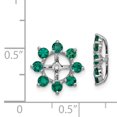 thumbnail image 2 of 925 Sterling Silver Created Emerald Jackets Jacket Birthstone May, 2 of 6