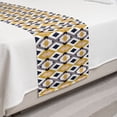 thumbnail image 2 of Abstract Bed Runner, Geometric Rhombuses Nature Tones, Decorative Accent Bedding Scarf for Hotels Homes and Guestrooms, Twin, Earth Yellow Taupe Grey, by Ambesonne, 2 of 2
