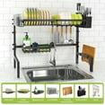 thumbnail image 7 of Over The Sink Dish Drying Rack,25.9"-33.4" Large Stainless Steel Dish Drying Rack Drainer, Expandable Height & Length 2 Tier Dishes Racks for Kitchen Counter Organizer, 7 of 7