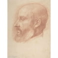 thumbnail image 3 of Alphonse Legros 19x24 Black Modern Framed Museum Art Print Titled - Study of a Head of a Man (1837-1911), 3 of 5