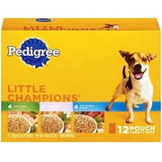 (12 Pack) Pedigree Little Champions Variety Pack Chicken,Turkey, and Chicken & Beef Wet Dog Food, 5.3 Oz