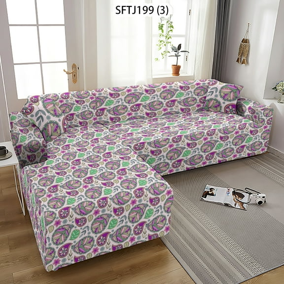 Pattern Cover Sofa Elastic Armchair Cover Sofacover 4 Seater Elastied Sofa Covers Square Printed Elastic For Living Room