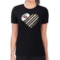 thumbnail image 4 of Women's G-III 4Her by Carl Banks Black San Francisco 49ers Heart Graphic Fitted T-Shirt, 4 of 5