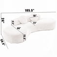 thumbnail image 6 of [NEW IN] [VIDEO SHOWS] 105.5" Curved Sofa - Modern, Minimalist Cloud Couch! 3-4 Seater + 2 Pillows. No Assemble. Gray., 6 of 20