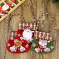 thumbnail image 6 of Christmas Drawstring Candy Bags, Festive Holiday Gift Bags,Xmas Goodie Bags, Party Favors, Cookie & Chocolate Storage, Reusable and Washable Cloth Gift Pouch for Xmas Decorations(Santa), 6 of 8