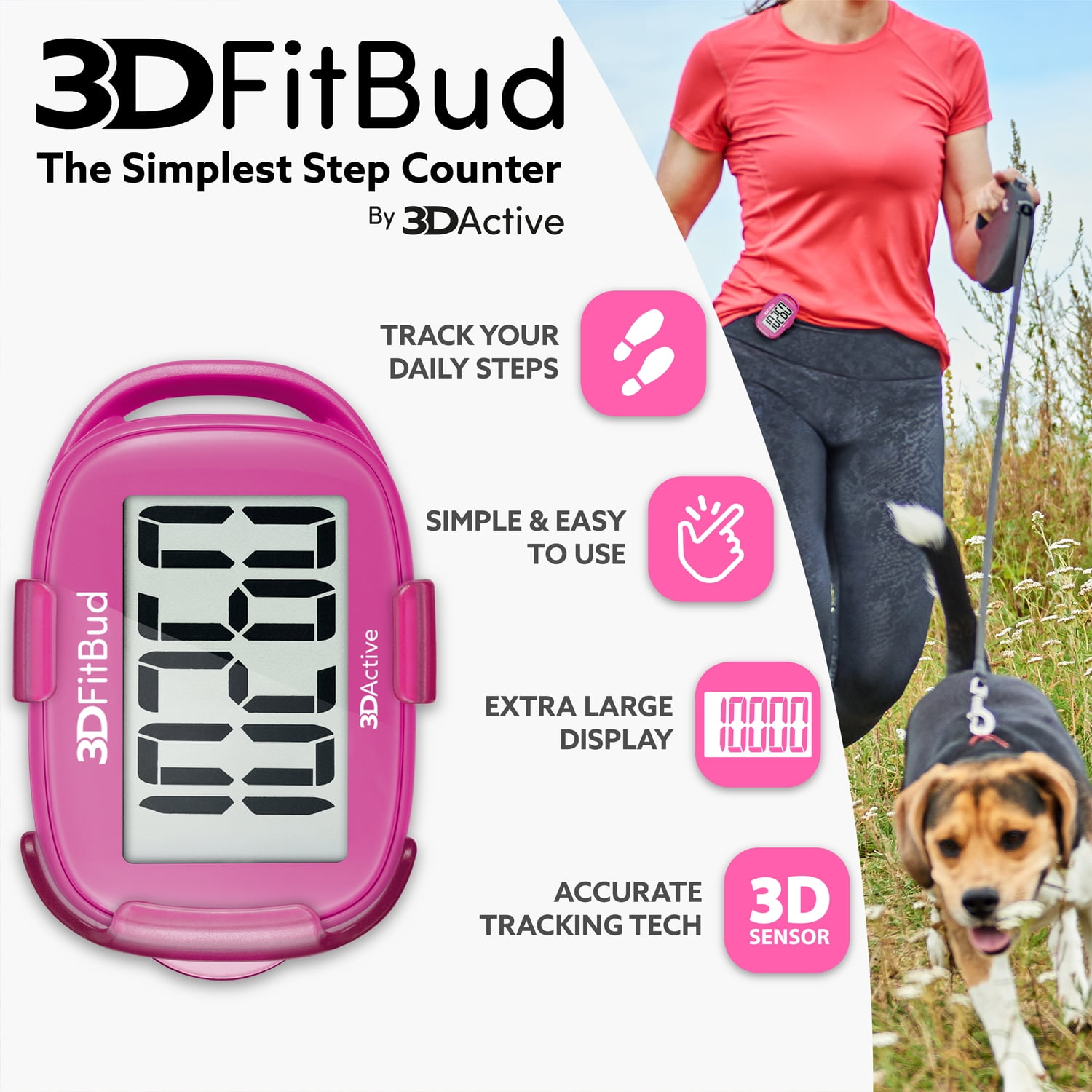 Pedometer For Walking Steps And Miles BESPORTBLE Mini Pedometer