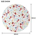 thumbnail image 6 of Pioneer Flower Floral Print Pattern Round Tablecloth 60"x60",Wrinkle Wipeable Table Cloth for Kitchen Dining Room Picnic Patio Party, 6 of 6