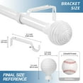 thumbnail image 3 of Urbanest 1" Diameter Favo Curtain Rod, 28"-48", Glossy White, 3 of 6