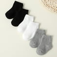 thumbnail image 5 of Kids 20 Pairs Cotton Socks For Boys And Girls Summer Comfortable Socks Breathable Student Solid Color Socks Multicolor 9-12 Months, 5 of 7