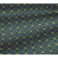 thumbnail image 4 of oneOone Cotton Jersey Navy Blue Fabric Floral & Tiles Moroccan Craft Projects Decor Fabric Printed By The Yard 58 Inch Wide, 4 of 4