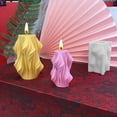 thumbnail image 2 of Geometric Irregular Mode Rotate Candle Silicone Stripe Pillar Modern Utensils, 2 of 5